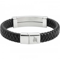 Браслет Zippo Steel Bar Braided Leather Bracelet (22 см) купить в Оренбурге