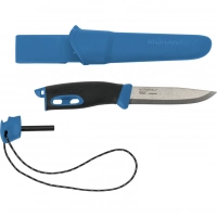 Нож с фиксированным лезвием Morakniv Companion Spark (S) Blue, сталь Sandvik 12C27, рукоять резина/пластик купить в Оренбурге