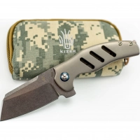 Складной нож Kizer C01C Grey, сталь CPM-S35VN, рукоять титан купить в Оренбурге