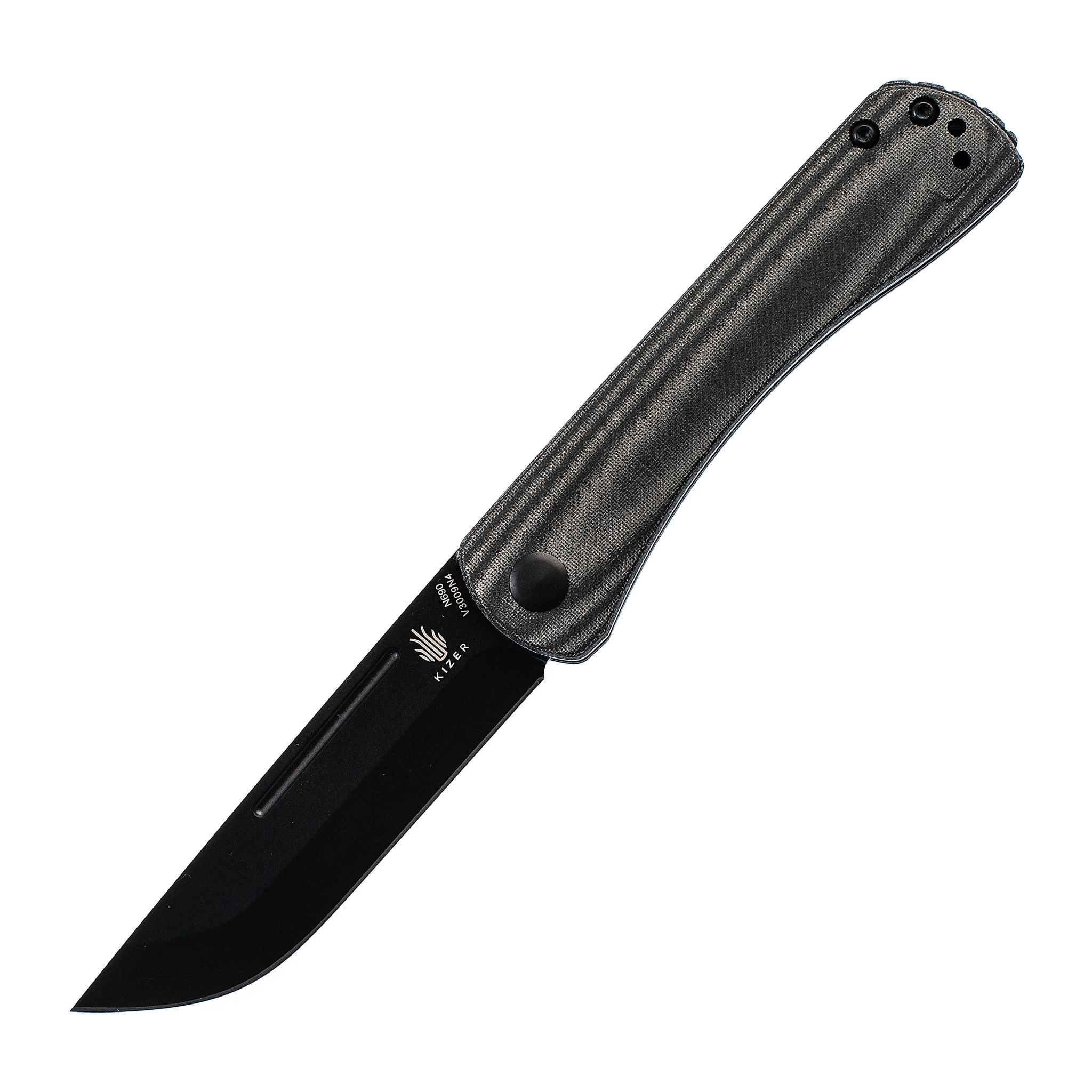 Складной нож Kizer Pinch, сталь N690, рукоять Black Micarta