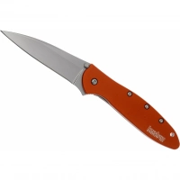 Складной нож Leek — Kershaw 1660OR, сталь Sandvik™ 14C28N, рукоять анодированный алюминий оранжевого цвета купить в Оренбурге