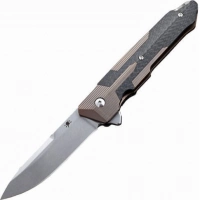 Складной нож Spartan Blades Kranos, сталь CPM-S35VN, рукоять бронзовый титан/черный Carbon fiber купить в Оренбурге