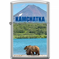 Зажигалка ZIPPO Камчатка с покрытием Satin Chrome™ купить в Оренбурге