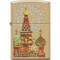 Зажигалка ZIPPO Россия с покрытием High Polish Brass купить в Оренбурге