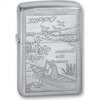 Зажигалка ZIPPO Row Boat Brushed Chrome, латунь с никеле-хром.покрыт., серебр., матов., 36х56х12 мм купить в Оренбурге